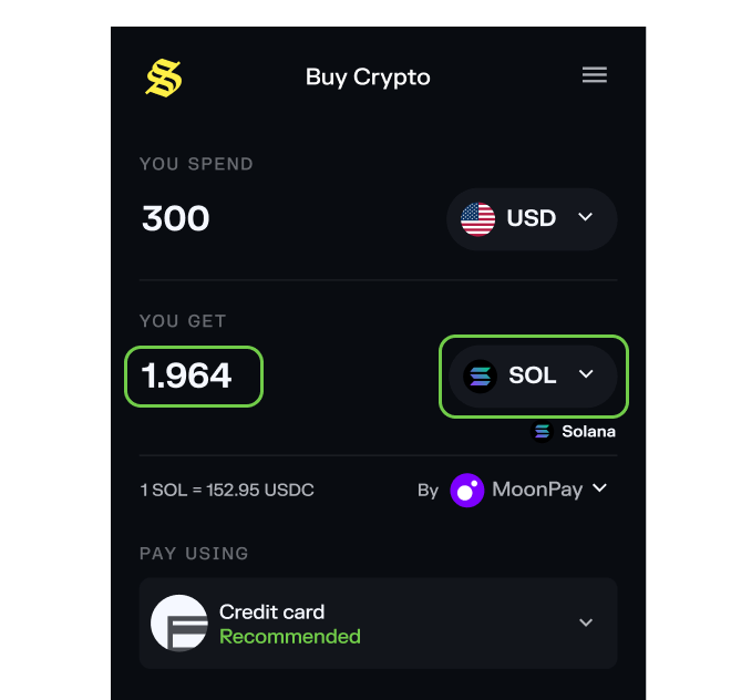 Step 3 - Select USD Coin (USDC)